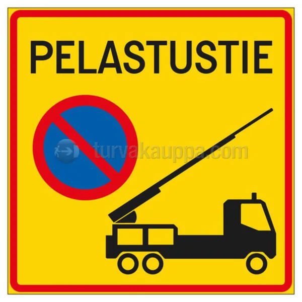 Merkintäkilpi ST alumiini PELASTUSTIE FI 600x600 ALU