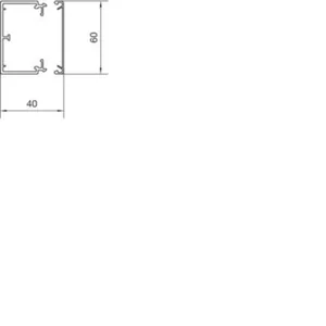 Asennuskanava Hager Tehalit.LFE - ASENNUSKANAVA TEHALIT.LFE LFE40060 PVC 40X57X2000 LVA