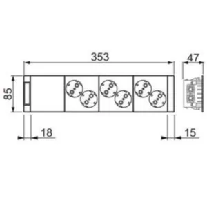 Kanavapistorasia ABB ProDuct esikytketty 6-osainen - KANAVAPISTORASIA PRODUCT 6S/16A/IP20 KYTK. ORA