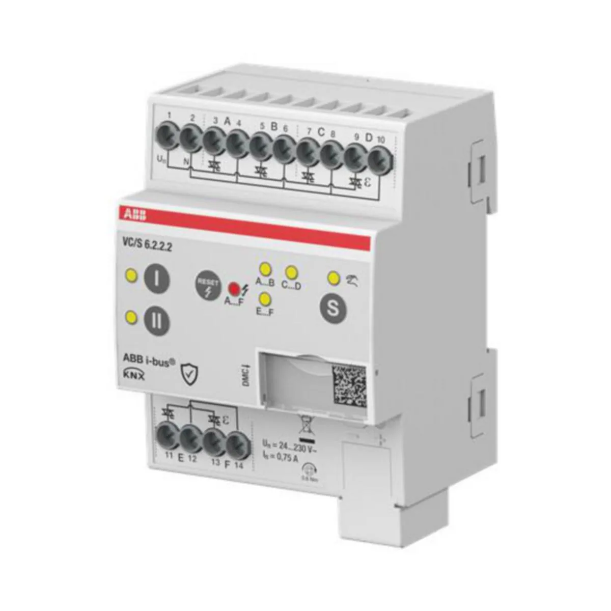 Lähtöyksikkö lämmitin KNX ABB Smart Buildings - LÄHTÖYKSIKKÖ LÄMMITIN KNX ABB 6-KAN, 24-230 VAC