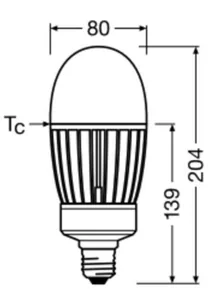 Ympärisäteilevä lamppu Ledvance HID LED HQL - LED-LAMPPU HQL LEDVANCE HQL LED 41W/827 5400LM E27