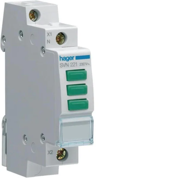 LED-merkkivalo 3-os Hager MERKKIVALO LED SVN221 3XVIH 230VAC