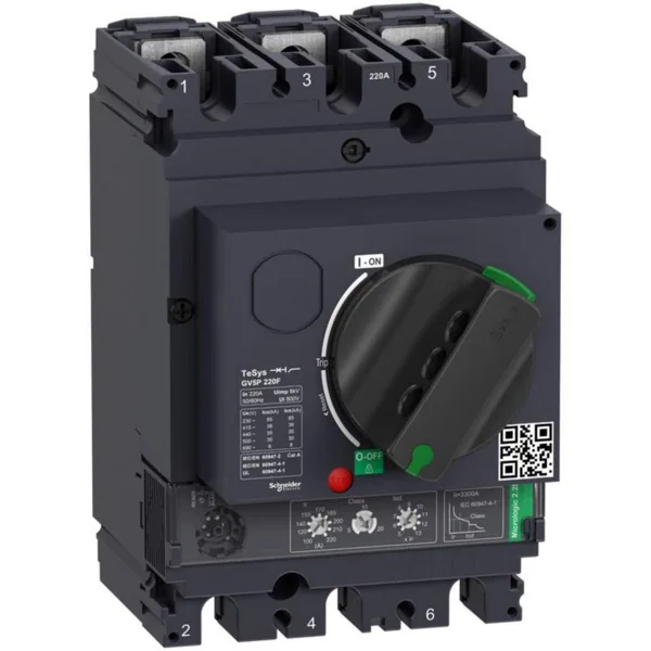 Moottorinsuojakatkaisija Schneider Electric TeSys GV5P GV5P220F 110-220A 90-110KW