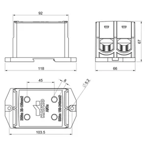 Riviliitin Katko ConnectSafe KL - RIVILIITIN KL 2XAL/CU 35-240MM² PUNAINEN