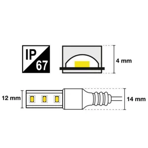 Valoprofiili/-nauha SLC Ultra Long - VALOPROFIILI/-NAUHA ULTRA LONG 8W IP67 4000K 30M