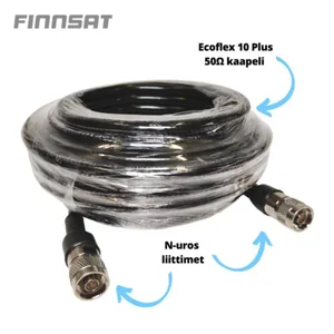 Liitosjohto Finnsat SSB Ecoflex10Plus N-U/N-U - LIITOSJOHTO FINNSAT N-U/N-U 10M ECOFLEX10PLUS