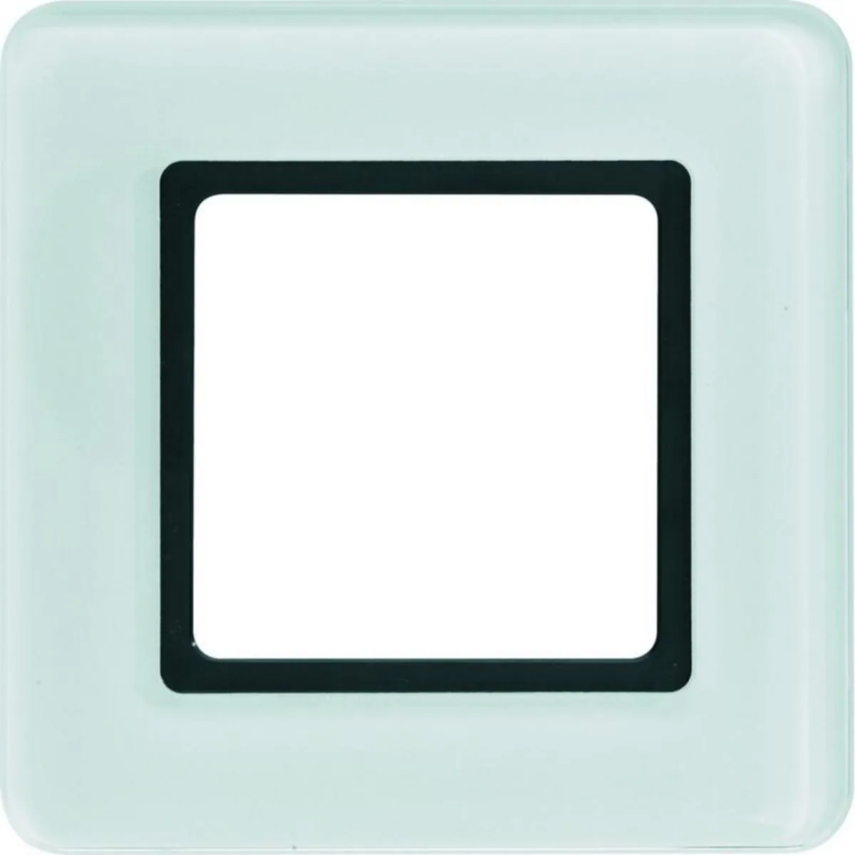 Peitelevy Hager Q.7 1OS. LED-VALOMOD. LASI VAL – valkoinen
