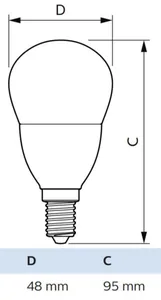 Pienkupulamppu Philips CorePro - PIENKUPULAMPPU COREPRO ND7-60W E14 840 FR 806LM