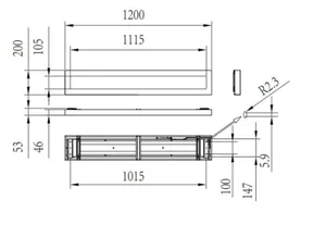 Pinta-asennusvalaisin Philips CoreLine surface - PINTA-ASENNUSVALAISIN CORELINE 3600-6000LM 840 20X120 NOC