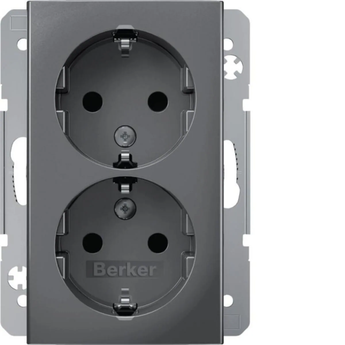 Pistorasia Hager S.1 2S/16A/IP20 2X 1.5DB UKJ ALU – alumiini