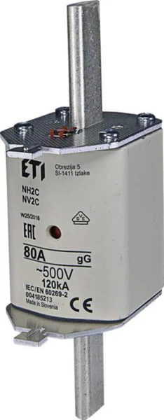 Kahvasulake ETI NV 2 GG 80A 500V