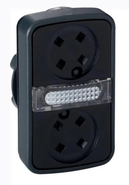 Kaksoispainike Schneider Electric Harmony ZB4BW7A9 KAKS.P.MER.V