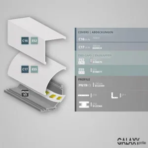 Valoprofiili/-nauha Galaxy Profiles PN - LED-PROFIILI GALAXY PN19 LED KULMAPROF. 2M ELOKS