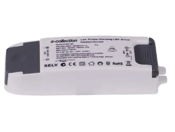 Elektroninen liitäntälaite a-collection aLED D9/D18, D18 IP20 350MA 9-18W DIM