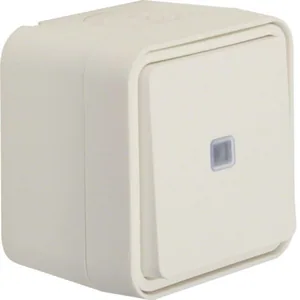 Kytkin Hager W.1 pinta 6, merkkivalolla - KYTKIN W.1 6/10A/250V/IP55 LI PPJ VAL