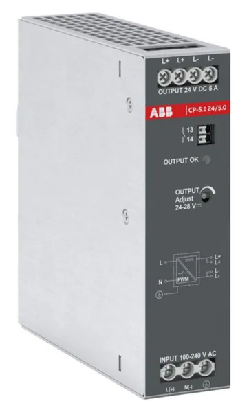 Teholähde ABB CP-S-sarja CP-S.1 24/5.0,LÄHTÖ:24VDC/5A
