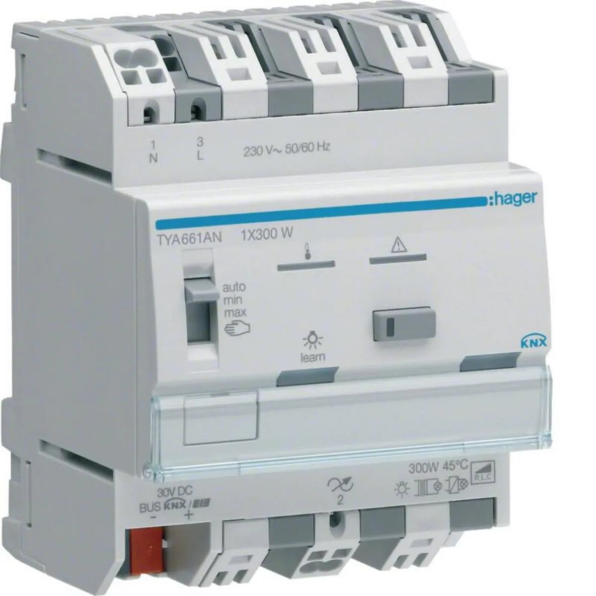Valonsäädin KNX Hager KNX ETS tya661an 1x300w rlcpd t din