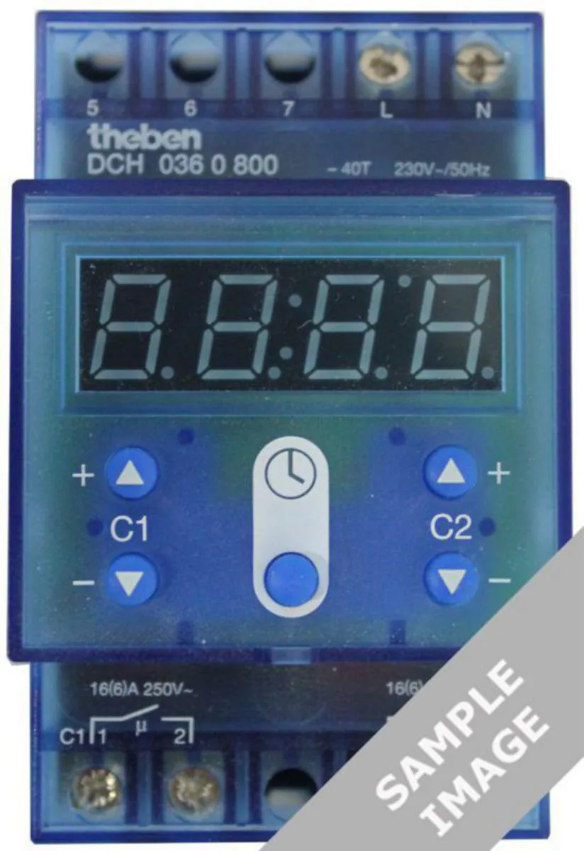 Autolämmitysajastin digitaalinen Theben DCH 036 TC - KELLOKYTKIN DIGITAALINE THEBEN DCH 036 TC