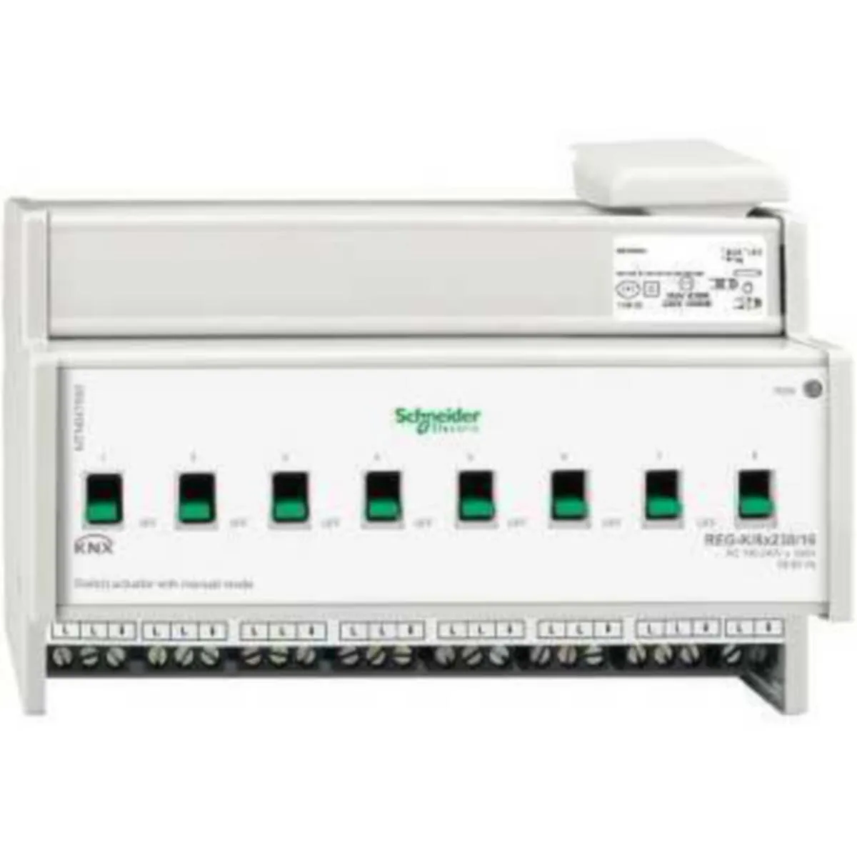 Lähtöyksikkö KNX Schneider Electric SpaceLogic KNX KYTKIN TOIM.L. 8X230/16A K.O