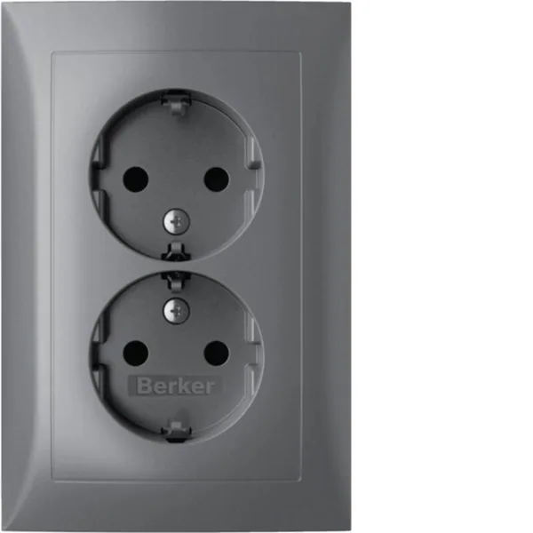 Pistorasia Hager S.1 2S/16A/IP20 2X 1.5KR UPJ ALU