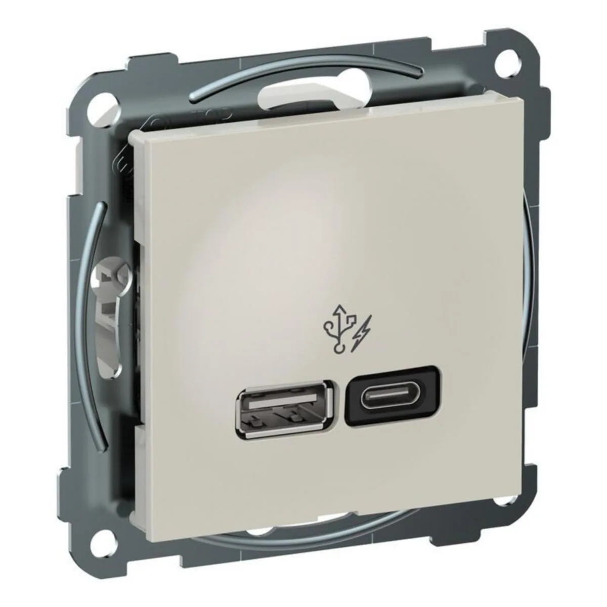 Telerasia ELKO Plus USB-latauspistorasia - TELERASIA ELKO PLUS USB PD A+C 45W VAL