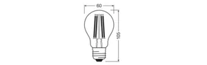 Vakiolamppu Ledvance Performance Classic Glow DIM - VAKIOLAMPPU LEDVANCE CLA 5,9W/930 806LM E27 GDIM CL