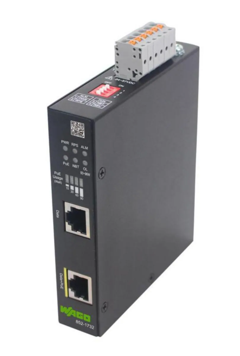 Ethernet kytkintarvike Wago POE-INJEKTORI 1X90W