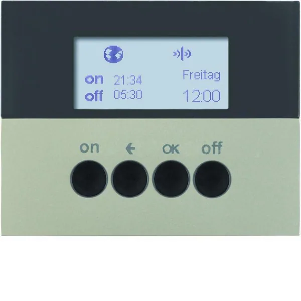 Kellokytkin KNX Hager K.5 VKO 1K RF QUICKLINK RST
