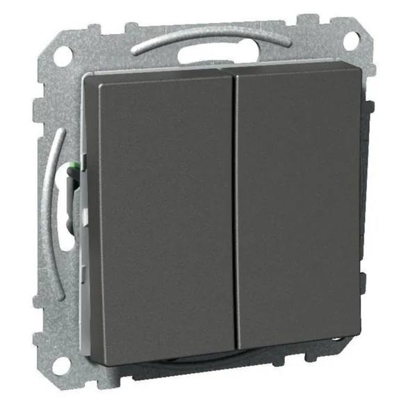 Kytkin Schneider Electric Exxact, nelikulmainen vipu, antrasiitti 5/16A/IP21 2X UKJ ANT
