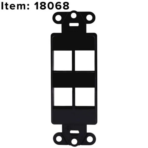 Liitinlevy FSR Smart-Way 4 0 Port insert, black