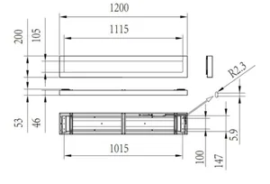 Pinta-asennusvalaisin Philips CoreLine surface - PINTA-ASENNUSVALAISIN CORELINE 3400-5700LM 830 20X120 DALI OC