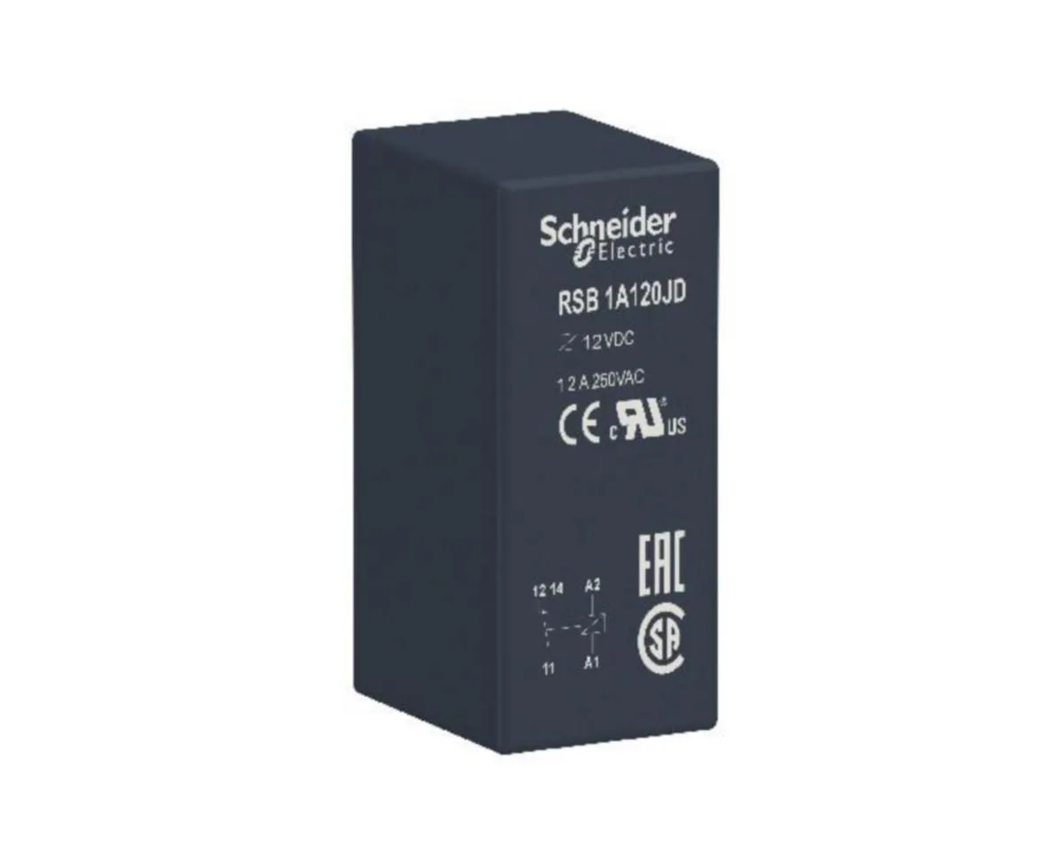 Pistokantarele Schneider Electric Zelio 12VDC 1C/O 12A