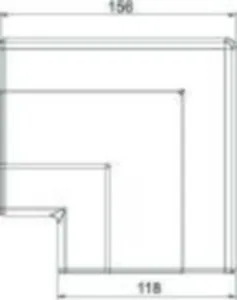 Tasokulma OBO LFS GK - TASOKULMA LFS GK-FH53100RW, PC/ABS, VAL