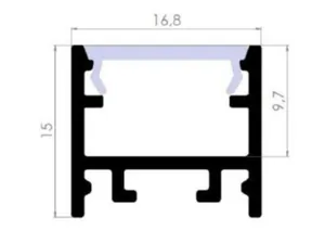Valoprofiili/-nauha FTLight Premium profile - VALOPROFIILI/-NAUHA PREMIUM PROFIILI 2M, 17X15MM, ALUMIINI