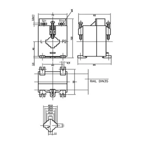 Virtamuuntaja kiinteä S.T.E Strumenti TC40 0,2S - VIRTAMUUNTAJA KIINTEÄ STE TC40 LK 0,2S 300/5A 1,5VA