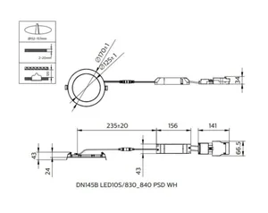 Alasvalo Philips CoreLine Downlight DALI - ALASVALO CORELINE DOWNLIGHT 1080/1150LM CCT D152 DALI IP44
