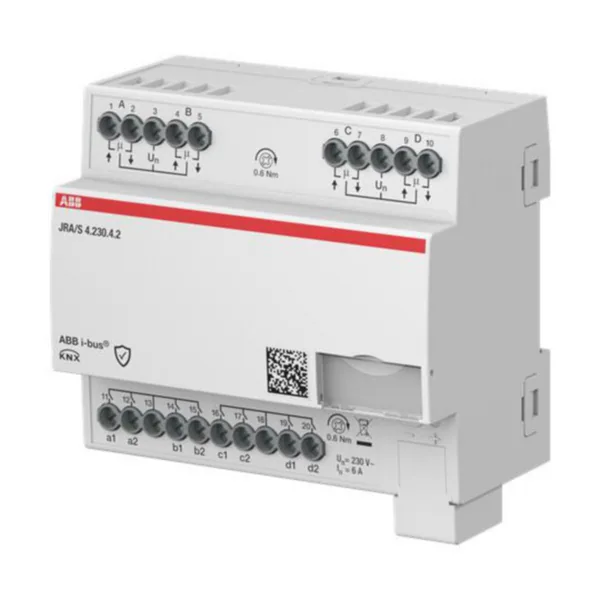 Lähtöyksikkö verho KNX ABB VERHOLÄHTÖ 4X230VAC 8XTULO