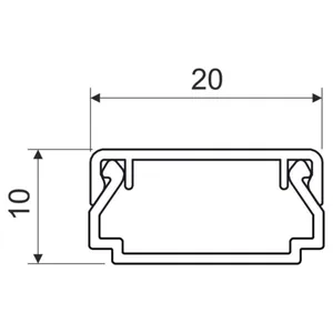 Asennuskanava a-collection LHD - ASENNUSKANAVA A-COLLECTION LHD20X10 P2 PVC 20X10X2000VAL