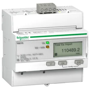 Energiamittari Schneider Electric Acti 9 iEM3000-sarja - ENERGIAMITTARI MIDMODBUS ACTI9 IEM3155 ENERGIAMITTARI 63A I/O