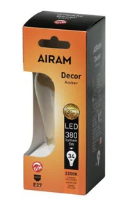 LED-lamppu Airam Antique - LED-LAMPPU AIRAM FG E58 822 360lm E27 DIM AM