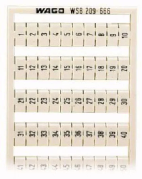 Merkintäkilpi Wago 1...50 (2X) 209-666