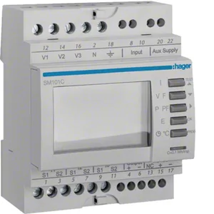 Monimittari Hager SM101C - MONIMITTARI HAGER SM101C I/U/THD/F/P/PF/E/H DIN