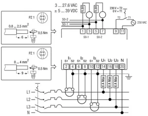 Energiamittari UTU - ENERGIAMITTARI DIN HAGER ECP300C 3V VIRTAM. 5A MID S0