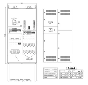 Latausasemakeskus UTU Ahma LK, lähdöt 32A (VVSK) - LATAUSASEMAKESKUS AHMA LK12308VX (80A/100A/125A)