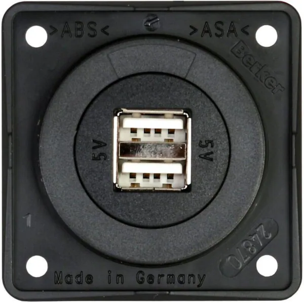 Pistorasia Hager Integro Flow 2USB/2.5A/12VDC UR ANT