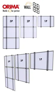 Seinätelinesarja Orima Solar Wall - ASENNUSTARVIKEPAKKAUS ORIMA SOLAR WALL SEINÄTELINESARJA 1P