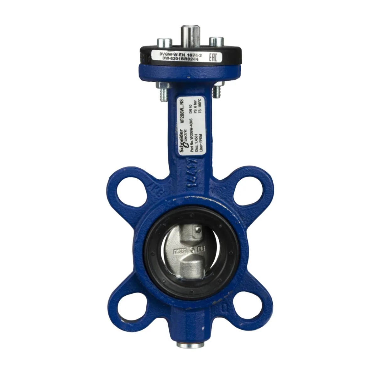 Venttiili Schneider VF208 SpaceLogic - VENTTIILI SCHNEIDER VF208 LÄPPÄV.DN40 KV50 MF20 RST