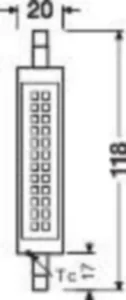 Lineaarilamppu Ledvance Performance Special - LINEAARILAMPPU LEDVANCE LINE118 12W/827 1521LM R7S
