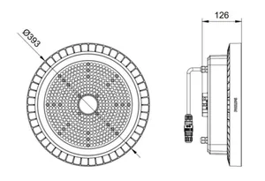 Syväsäteilijä Philips CoreLine highbay - SYVÄSÄTEILIJÄ CORELINE HIGHBAY 25000LM 840 DALI IP65 WB