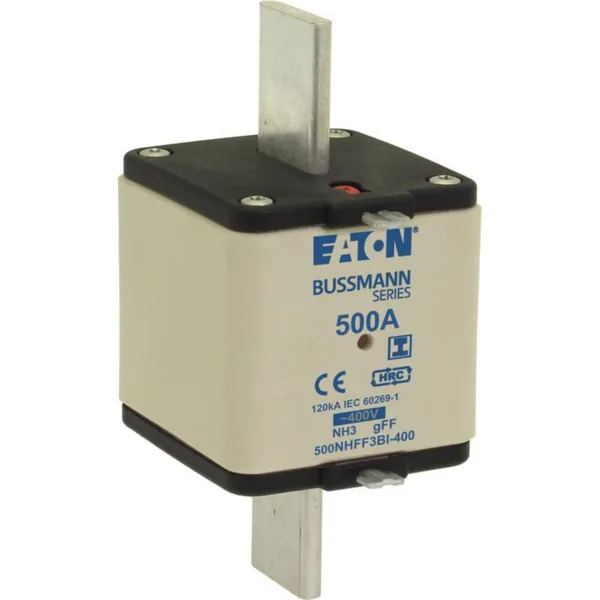 Kahvasulake Bussmann gFF 500A/400V, KÄYRÄ, KOKO 3